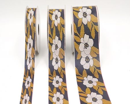Rustikal Frühling Floral Jacquardband_AI-KN